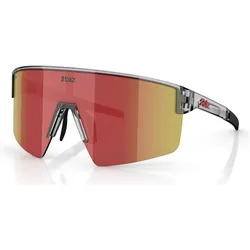 Bliz, Unisex, Sportbrille, P004 (Transparent Grau, Brown w Red Multi), Grau