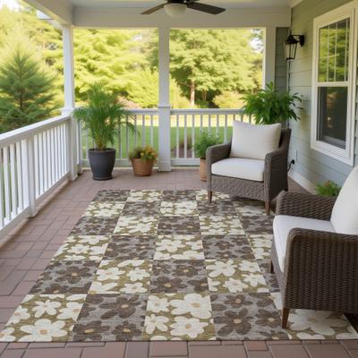 Addison Rugs Machine Washable Indoor/ Outdoor Floral Krissy Chantille Rug