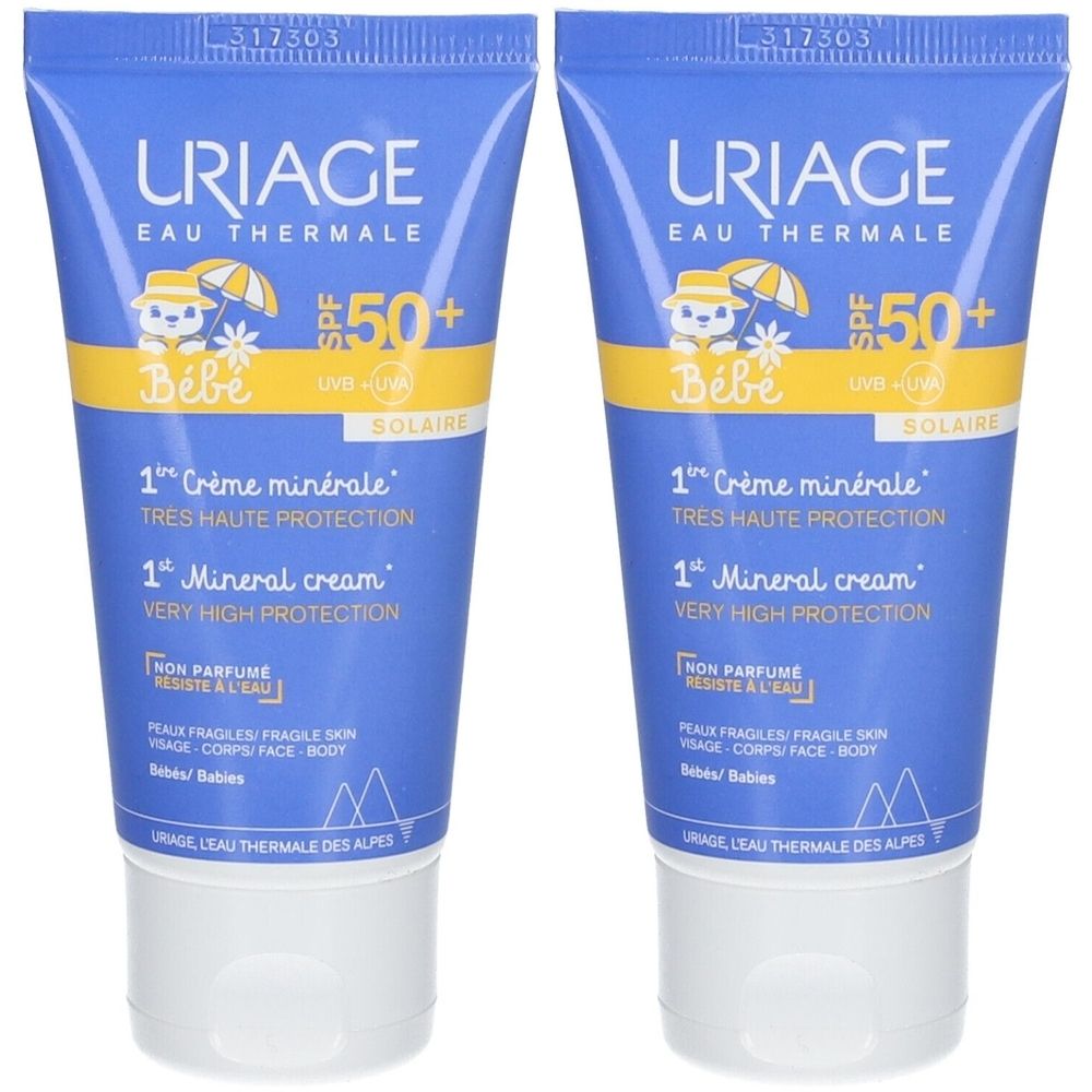 Uriage Baby Premiere Minerale Creme Spf50+ x2 2x50 ml Sonnenschutzcreme