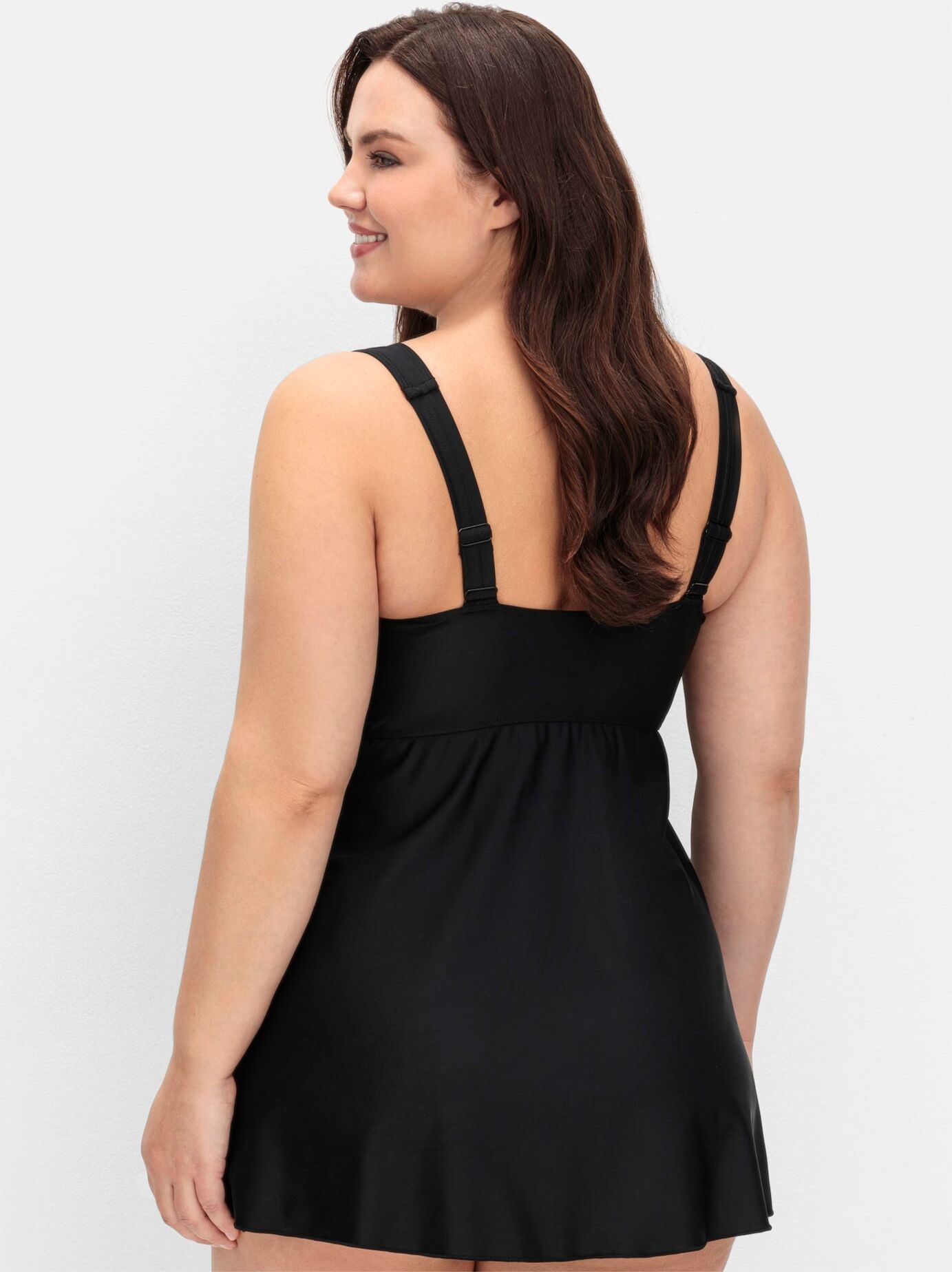 Tankini-Top SHEEGO, Damen, Gr. 40, Cup B, schwarz, Elasthan, Polyamid, Bikini-Oberteile Tankini-Top schwarz 40, Cup B