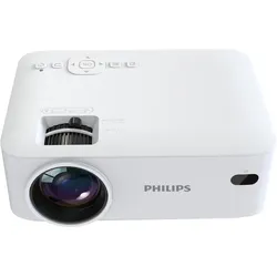Philips Videoprojektor Neopix 100 (WVGA, 80 lm, 1.47:1), Beamer, Weiss