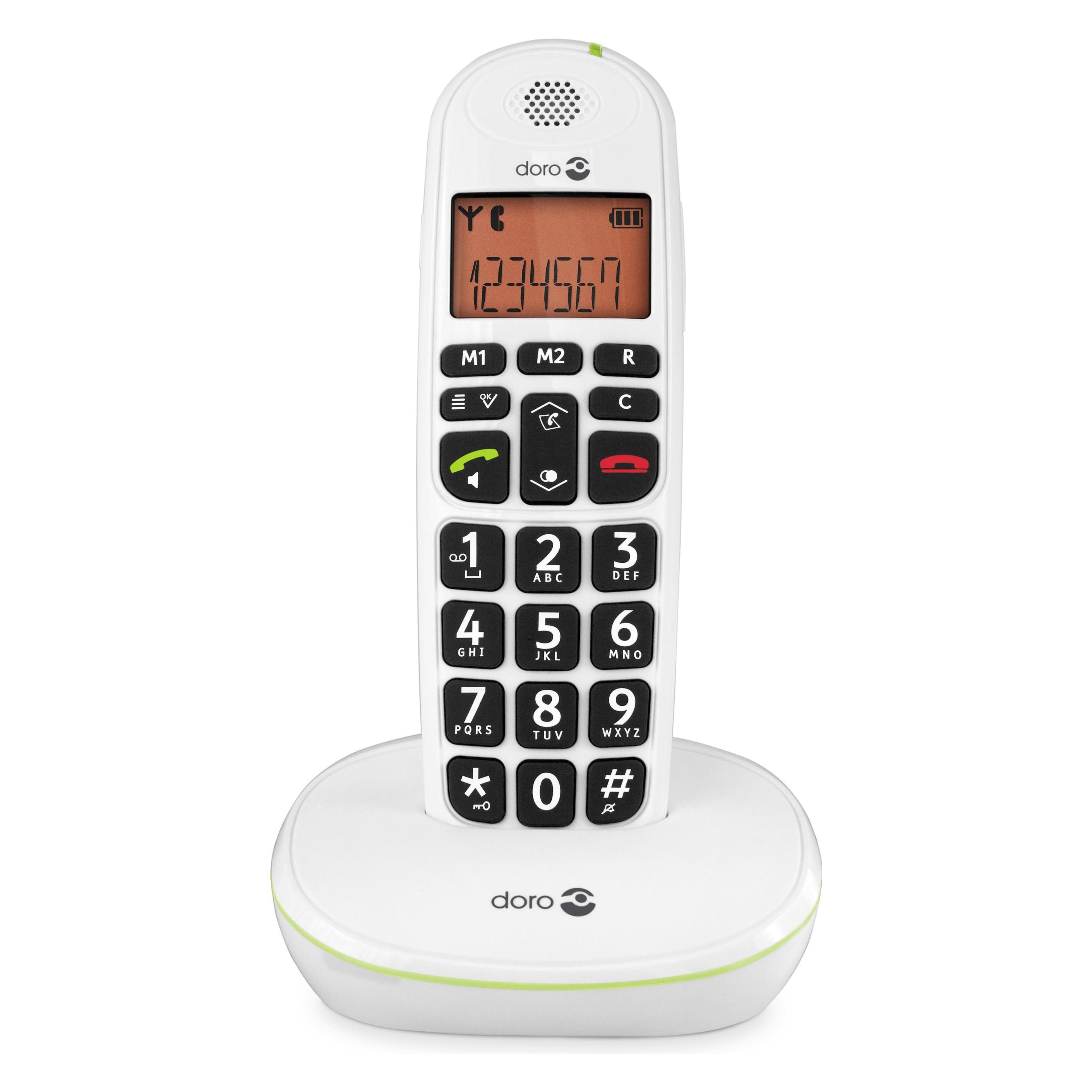 Doro PhoneEasy 100w duo - Analoges/DECT-Telefon - Kabelloses Mobilteil - Freisprechei (5547)