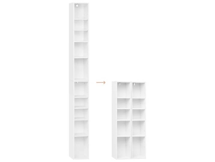 Bibliothèque Colonne - WOLTU Étagères Cubiques - Haute et Étroite à 10 Compartiments - Blanc W0ATT0850