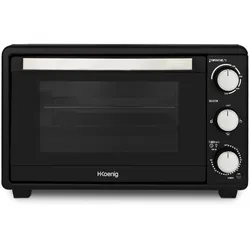 H.Koenig Mini-Backofen FO25 / 25L / Kompakter freistehender Multifunktions-Hochleistungsbackofen / 1500W / Programmierbar / 230° / 60 min