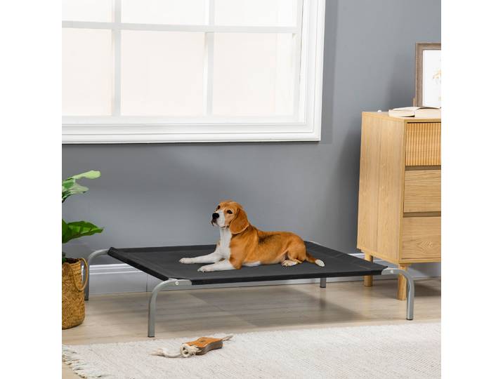 PawHut Lit sur Pieds XL pour Chien Chat 110x75cm Noir