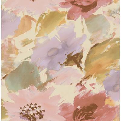 Seabrook Designs Allentown Painterly Floral Unpasted Wallpaper