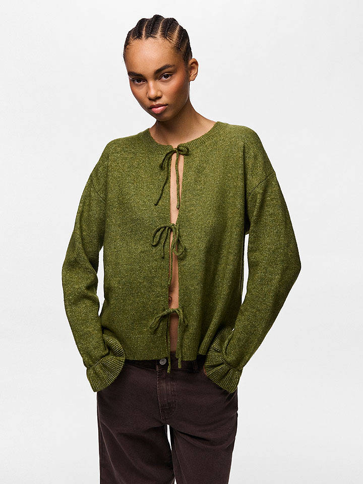 Pieces Cardigan in Grün - M