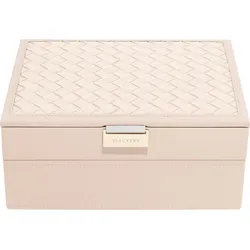 Stackers Classic Woven Schmuckkästchen doppelt, hellrosa