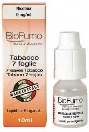 Biofumo Tabacco 7 Foglie  Liquido Pronto Da 10 Ml Aroma Tabaccoso