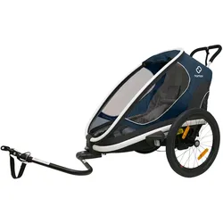 Hamax Outback One inkl. Fahrraddeichsel und Buggyrad, Farbe: Rot / Schwarz