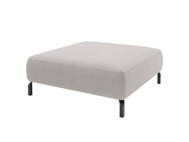 Repose-pieds 46cm Gris Tissu Esila: Gris clair