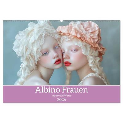 Albino Frauen - Kunstvolle Werke (Wandkalender 2026 DIN A2 quer), CALVENDO Monatskalender