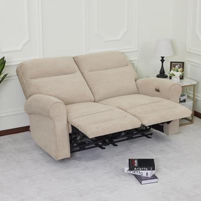 "MCombo 64.6"" Wall Hugger Power Loveseat Fabric Recliner Sofa with USB Ports"