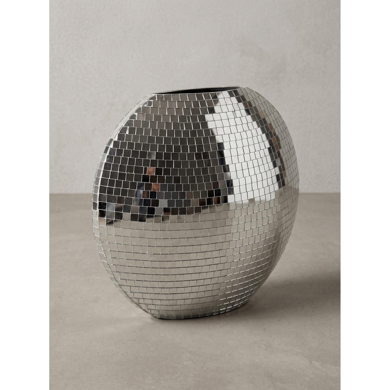 Tischvase Eisen Silber 40x10x35 cm - BERLENGA Kadima Design