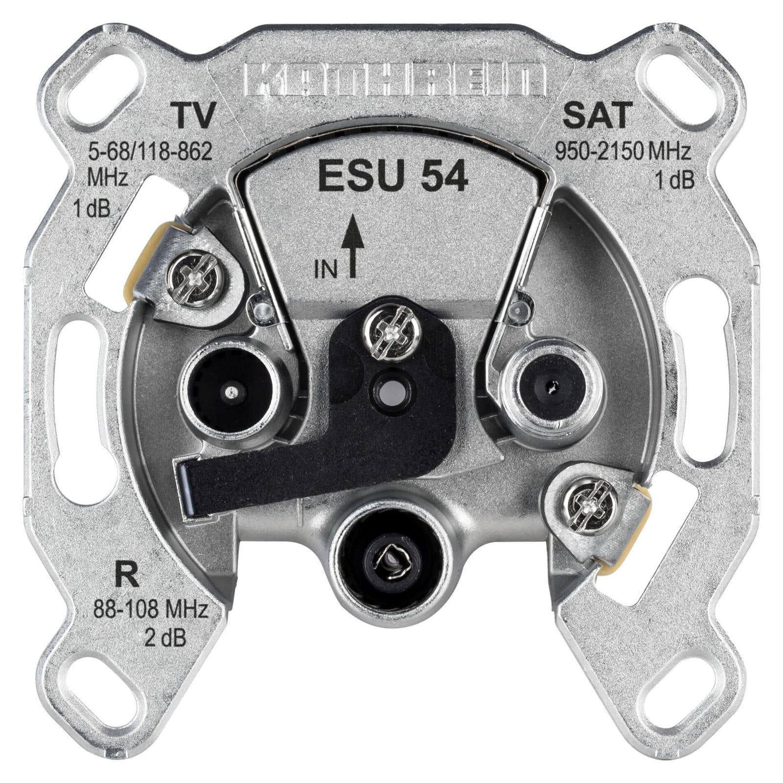 Kathrein ESU 54 Uitgang met F-connector en IEC-aansluiting