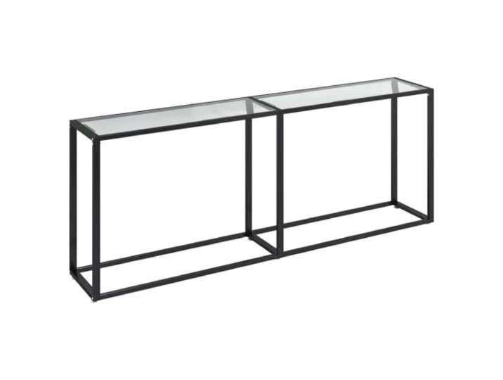 GKHPYURE Konsole, transparent, 200 x 35 x 75,5 cm, gehärtetes Glas, Stahl Klares gehärtetes Glas, pulverbeschichteter Stahl, Wandbefestigung im Lieferumfang enthalten, Montage erforderlich