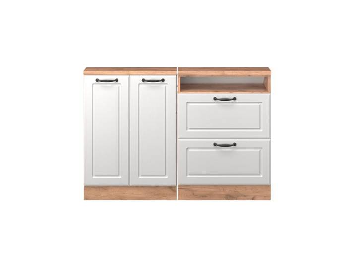 Ensembles de meuble de rangement sous pente Rion 120x81.6cm Lot de 2 Blanc campagne Vicco 55973