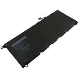 Avizar Akku Dell XPS 13 9350 Li-Polymer (4 Zellen, 7369 mAh), Notebook Akku, Schwarz