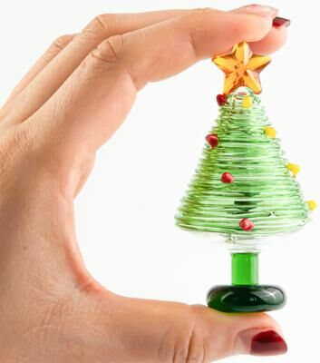 Modern Home Fixes Fantasy Star Top Xmas Ornament, Hand blown Glass Christmas Tree Figurine, Miniature Holiday Gift Fantasy Star Top Xmas Ornament, Hand blown Glass Christmas Tree Figurine, Miniature Holiday Gift