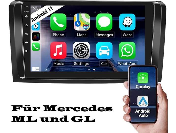 GABITECH 9 zoll Android 13 Autoradio für Mercedes Benz W164 GL320 ML350 X164 Autoradio