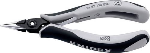 Knipex 34 52 130 ESD ESD Flachrundzange Chrom-Vanadium Kugellagerstahl 130mm