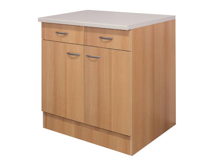 Unterschrank 80cm Braun/Buche Dekor