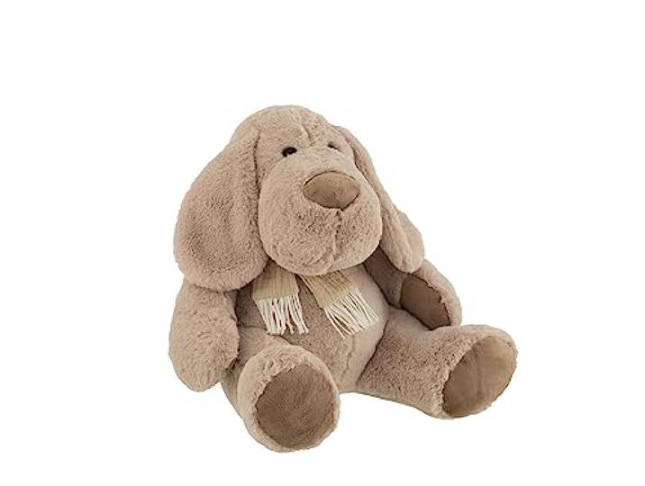 J-Line Hond+Sjaal Zittend Textiel Beige Extra Large