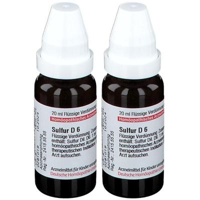 Sulfur D 6 Dilution 2x 2x20 ml