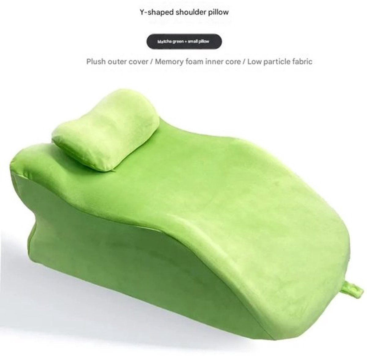 Multifunctioneel groen slaapkussen voor meerdere posities met kussen