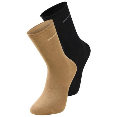 Socken BOSS, Damen, Gr. 39-42, bunt (schwarz 002), Viskose, elastisch, Socken Socken, mittelhoch, verstärkte Zehen- und Fersenpartie