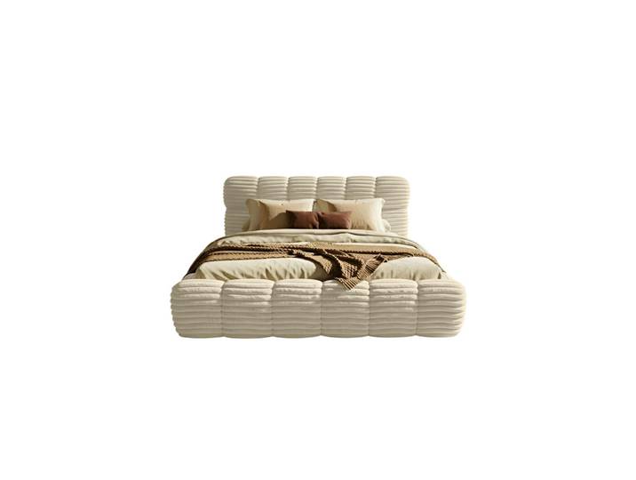 Fedve Polsterbett Wea 160x200 cm, Beige, 160x200 cm, Schlafzimmer, Betten