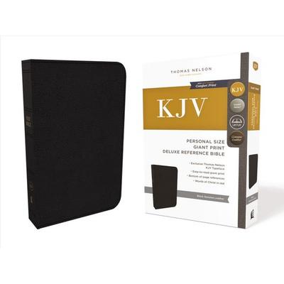 KJV, Reference Bible, Personal Size Giant Print, Genuine Leather, Black, Red Letter Edition, Gebundene Ausgabe von Thomas Nelson, Thomas Nelson,