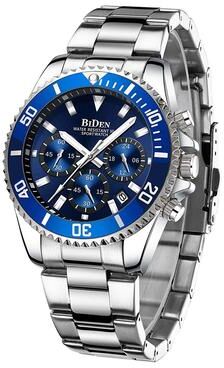 Uplifted Finds BIDEN Men Sports Chronograph Quartz Watch Waterproof blue