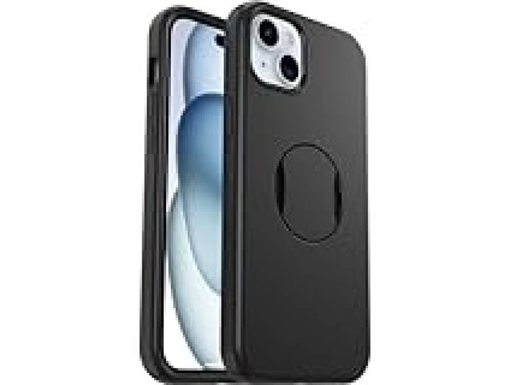 Otterbox Coque OtterGrip Symmetry MagSafe pour iPhone 15 Plus / 14 Plus, résistante aux Chocs et aux Chutes, avec Grip intégré, testée 3X Normes MIL-STD 810G, Noir