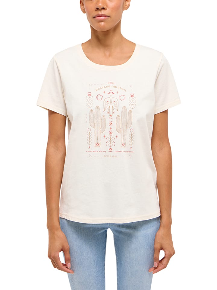 Mustang Shirt "Alma" in Creme - M