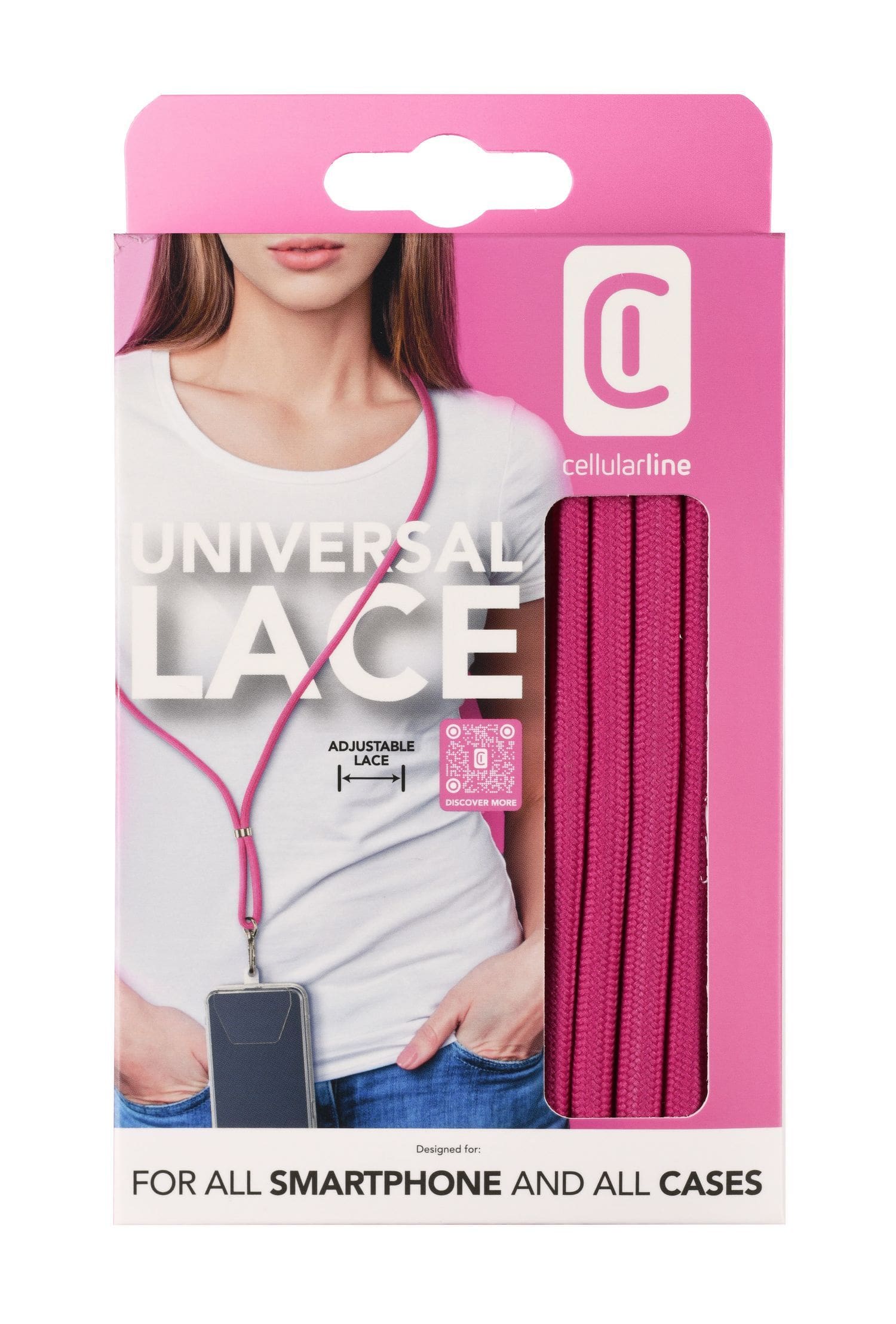 Cellular Line Universal Lace Umhängegurt für Universal (Pink) UNIVERSALLACE2P