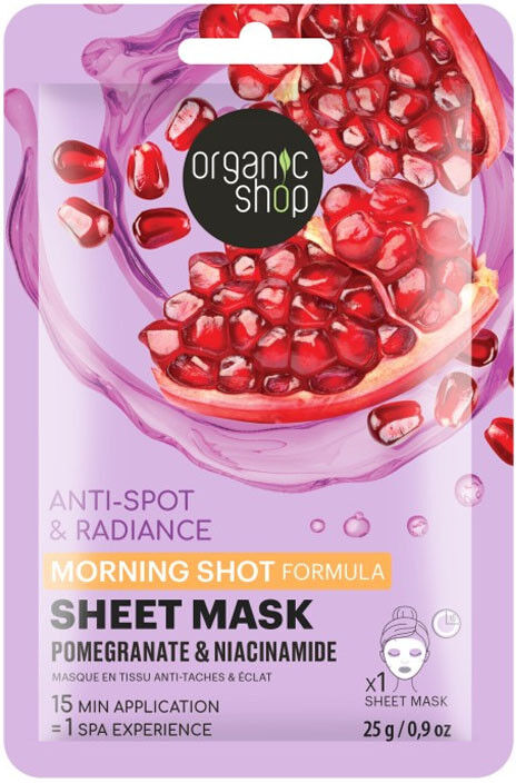 Organic Shop Masque Tissu Grenade et Niacinamide Masque