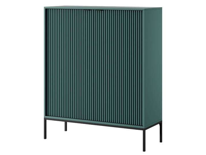 Selsey VELLORE - Buffet 2 portes\, Vert avec piètement noir\, 104 cm