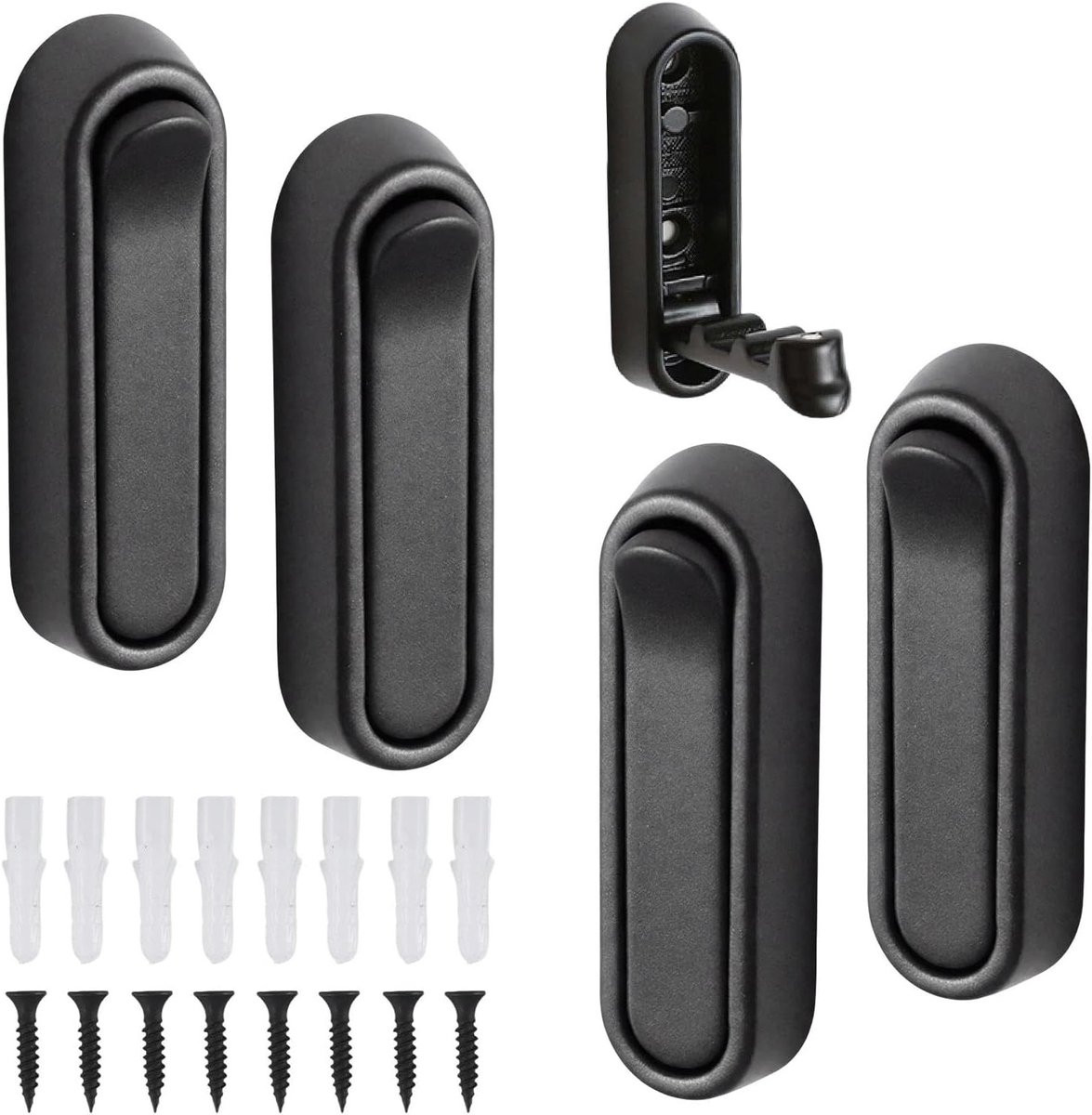 Set van 4 vouwbare kledinghaken van zinklegering voor kleding, handdoeken en tassen, muurbevestiging