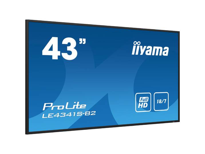 iiyama PROLITE LE4341S-B2, Écran plat de signalisation numérique, 108 cm (42.5'), LCD, 1920 x 1080 pixels, 18/7
