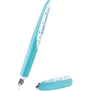Herlitz Füller my.pen style, Frozen Glam, Feder M, Links- & Rechtshänder, Kunststoff, hellblau / weiß