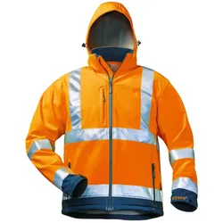Warnschutz-Softshelljacke "BILL" m. Kapuze orange - XL - Orange