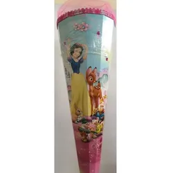 Nestler Schultüte Schneewitchen und die 7 Zwege mit Schmucksteine und Stoffblumen, 85 cm, 12 eckig