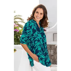 Viskose-Bluse in Druck grün in Größe 42 von DW-Shop, Grün, 42
