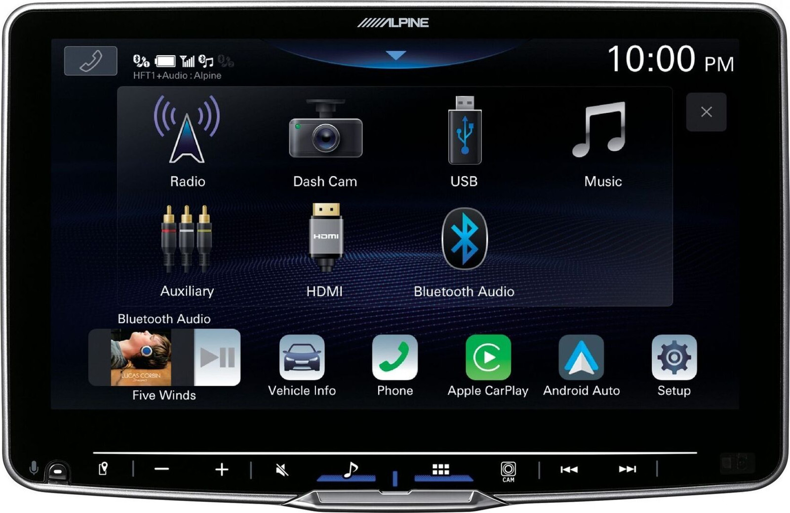 Alpine ILX-F905D multimediacentrale met navigatiesysteem, 22,86 cm (9 inch) display, Apple CarPlay, Bluetooth en iPod/iPhone-bediening