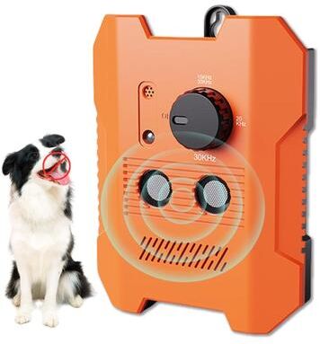 United Ultrasonic Dog Deterrent Rechargeable Anti Bark Device With Dual Head LED Light And Color Display d3