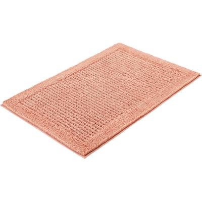 Badematte KLEINE WOLKE "Net, Badvorleger, Badezimmer Teppich", orange (papaya), H:17mm, Baumwolle, Badematten, Badematte, Badteppich, Uni Farben, rutschhhemmend
