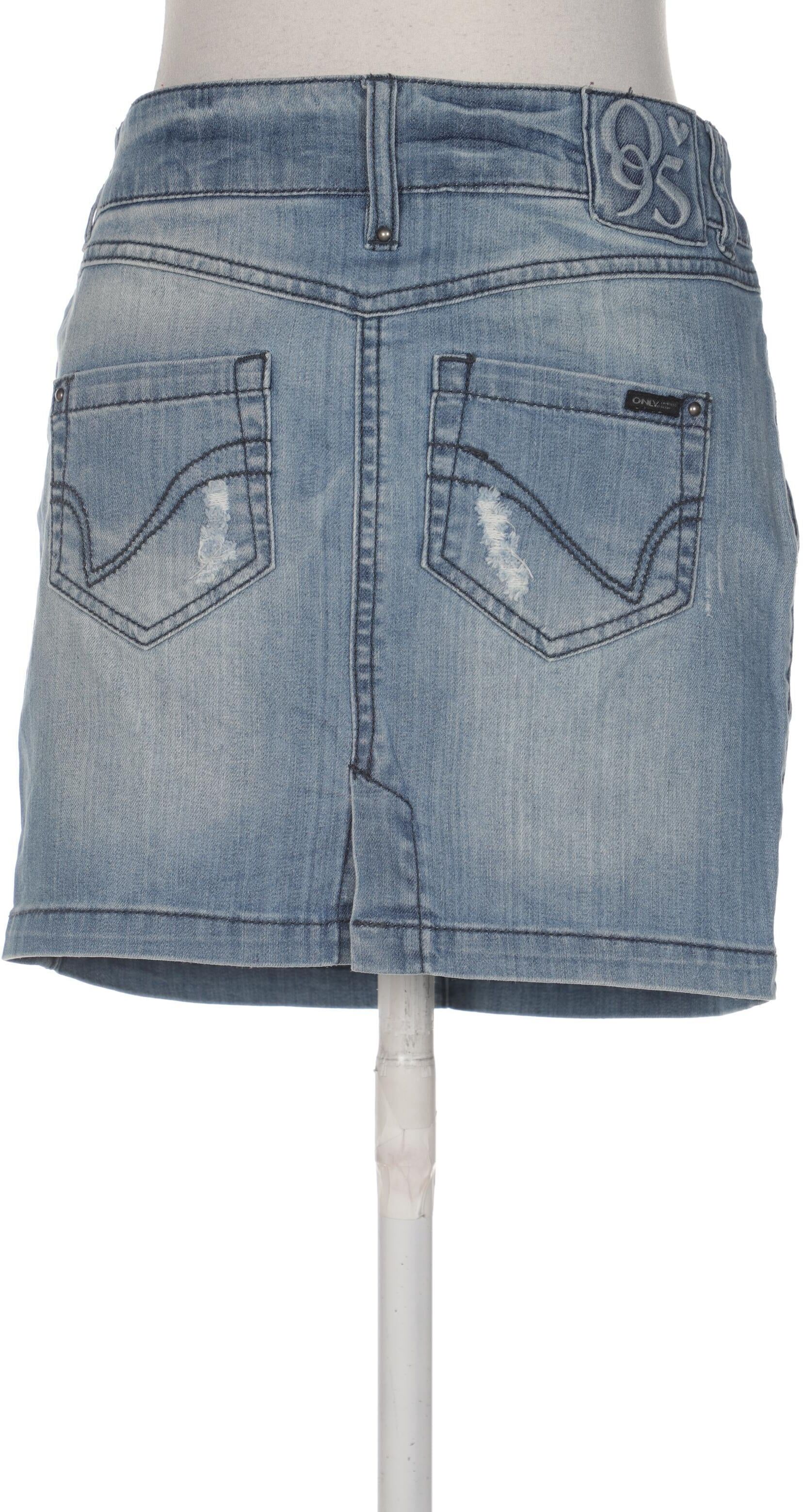 Only Damen Rock, Blau, Kurz-Gr. EU 26, Baumwolle / Elasthan - Second Hand