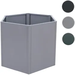 Hochbeet HWC-P64, Metallhochbeet Gemüse-/Pflanzbeet Blumenkasten Pflanzkübel Garten Stahl 77x100x88cm ~ grau