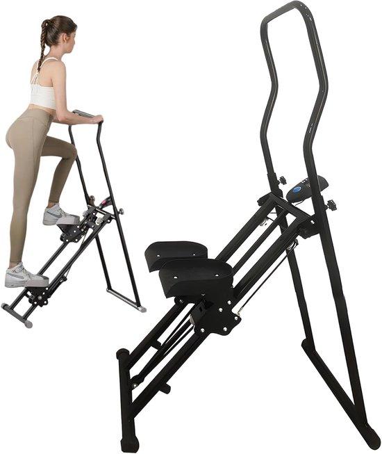 Famanu Vertikalkletterer Cardio Trainer - Klappbar - 134 cm Hoch - Schwarz